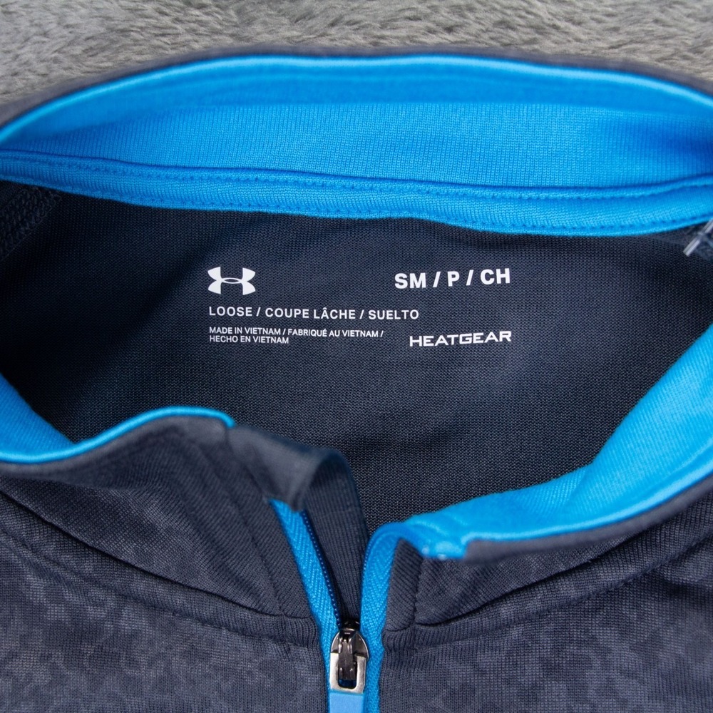 NWT Under Armour Mens S Heat Gear 1/4 Zip Pullover Shirt Gray LS Lightweight - Picture 6 of 13